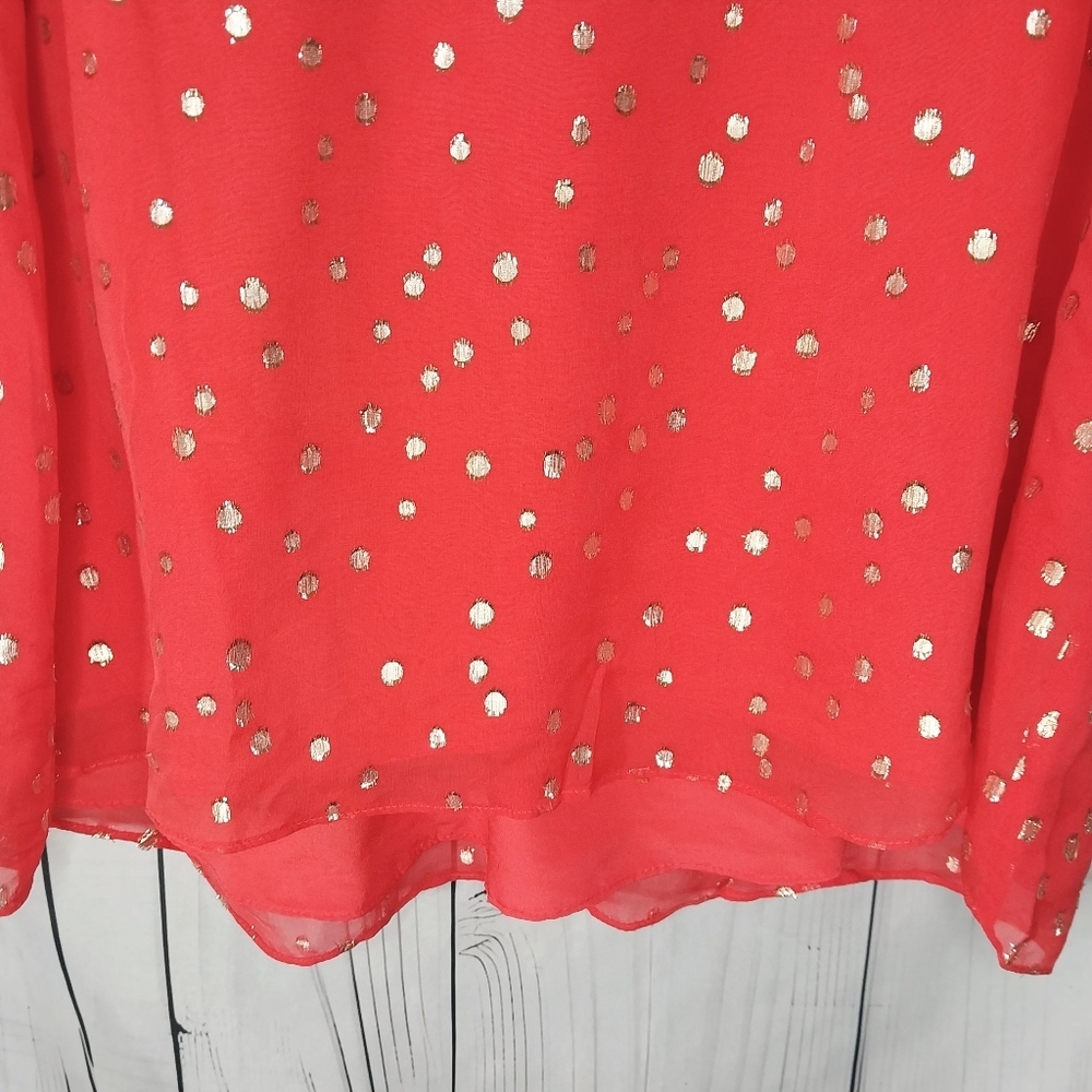 Lilly Pultzer Florin Silk Metallic Sleeveless Preppy V-Neck Night Out Top - Picture 6 of 10
